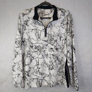 Tail White Label 1/4 Zip Pullover Golf Shirt Womens XL Activewear Stretch Preppy